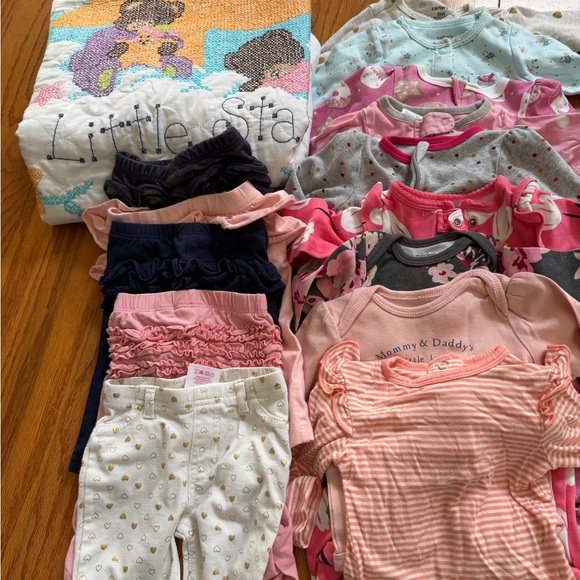Assorted Baby Girl Clothing Set Mixed Lot 0-3 months m outfits pants - Picture 7 of 8